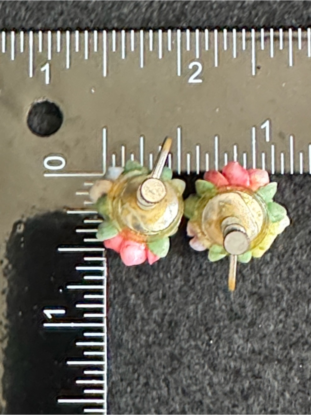VTG Mid-Century Flower Cluster Earrings Retro 1950s Screw Back Floral - Picture 4 of 4